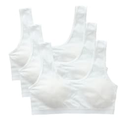 3PCS Kids Cotton Sports Training Bra Solid Color Young Children Underwears Teenage Girls Crop Tops Development Student Vest Bras