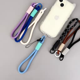Cute Candy Colors Woven Phone Chain Cellphone Short Strap Phone Wrist Straps Hanging Rope Anti-lost Lanyard Chain Accessories