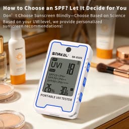 SNAKOL SK-8103 Digital UV Illuminometer Professional UV Light Meter Portable UV Tester Ultraviolet with Temp Humidity Display