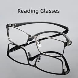 KOCOLIOR Anti Blue Light Men Reading Glasses Titanium Alloy Metal Frame Business Computer Reader +1.50 1.75 2.0 2.25 2.50 2.75