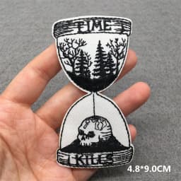 Feeling Good Embroidery Patch for Clothing Punk Iron on Patches Appliques DIY Sewing Clothes Jacket Jeans Home Decoration