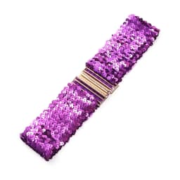 60cm Elastic Sequin Stretch Belt Gold Buckle Disc Eye Catching Shinny Waistband Versatile Professional Women's Belt Dresses