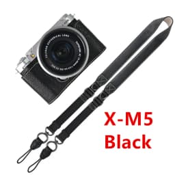 Litchi Skin PU Leather Half Case for Fujifilm Fuji XT50 XS10 XS20 XT30 XT30II XT20 XT10 XT5 XM5 Battery Opening Cover With Strap