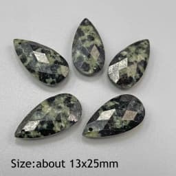 Water Drop Shape Stone Charms Faceted Amazonite Pendant Natural Gems Crystal Charms For Jewelry Making DIY Necklace 13x18mm