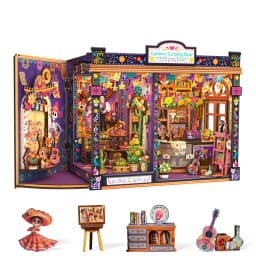 Original CUTEBEE Book Nook Kit DIY Doll House Bookshelf Insert Amazing Gift for Child Morita-Ya Japanese Style DIY Miniature Toy