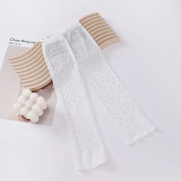 Sexy Lace Gloves Latin Stage Dance Stage Performance Arm Sleeves Female Mesh Flash Drilling Rhinestone Half Finger Gloves S155