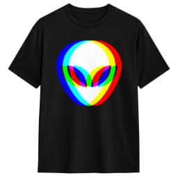 Alien Dj Trippy Vaporwave Techno Rave EDM Music Festival T Shirt Beach Funny T Shirts Cotton Hip Hop Tshirt For Men Clothes