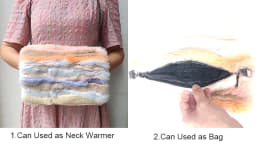 2024 Winter Mult Color Real Rex Rabbit Fur Hand Warmer Luxury Warm Sleeve Hand Tube Fashion Woman Natural Fur Handmuff