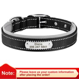 Personalized Dog Collar Reflective Dogs ID Collars Free Engrave Name Collars Adjustable for Small Medium Large Dogs Pet Pitbulls