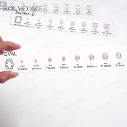 Updated Free Custom LOGO Kit Fancy Shapes CZ Diamond Carat Chart Comparison Set Reference White Pink Yellow Gemstone Selectable