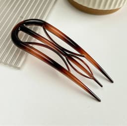 Geometric Resin Hair Fork Hairstyle Tools Waterproof Lazy Hairpin Hair Accessories Hanfu Accessories Leaf U-shaped Hair Stick