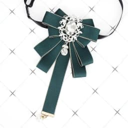 Gorgeous Bow Tie Vintage Luxury Lady Head Diamond Pearl Ribbon Tassel Brooch Chic Girls Elegant Costume Jewelry Collar Pin