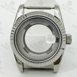 BLIGER 31mm NH05 NH06 Watch Case Fluted Curved Silver Gold Rose Gold Jubilee For Ladies Watch Date Sapphire Glass Waterproof