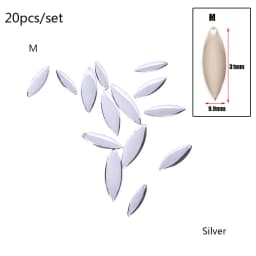 20pcs Bass Sequin Smooth Nickel Metal WillowMetal VIB Lure Blades Fishing Attractor Spinner