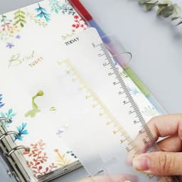 A5 A6 New Rose Gold PVC Transparent 6-Hole Loose-Leaf Binder Notebook Cover Diary Agenda Planner Paper Cover School Stationery