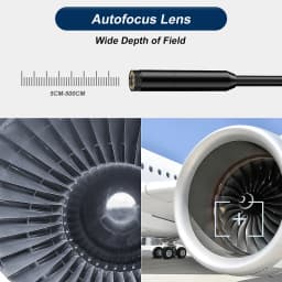 5''IPS Screen Industrial Endoscope Video Autofocus Camera HD1080P Single Dual Triple Lens Pipe Inspection Borescope Waterproof