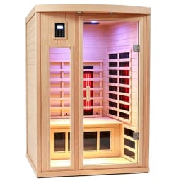 Low EMF Infrared Sauna for 2-3 Person Home Corner Use, Indoor Wooden Spa Room, Custom