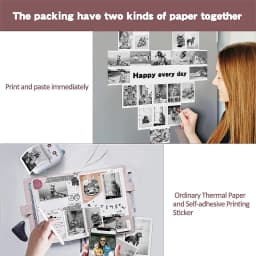 C9 mini HD Printer Portable Sticker Label Printer Bluetooth Pocket Thermal Printer with Paper for Student Note Inkless Printing