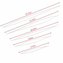 5pcs/lot Spring Steel Beading Needles 5 Sizes Easy Jewelry Making Tools Big Eye Curved Beading Pins for Beads and Pearls