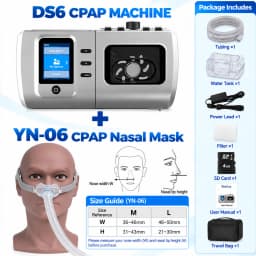 Resoxy DS6 Auto CPAP Machine 28dB Low Noise Automatic Pressure Adjustment Device Heated with SD-card For Home Travel Sleeping