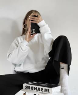 Pullover Loose Fit Hoodie Casual with Crew Neck Long Sleeve Standard Length Single Pullover Closure Japanese Korean Women Hoodie