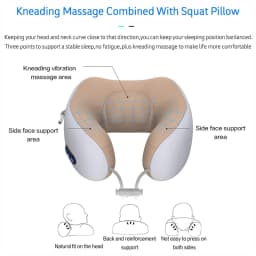 Multifunctional Portable Electric Neck Massager U-Shaped Pillow for Shoulder Cervical Relaxing Use at Home Car Or Outdoor