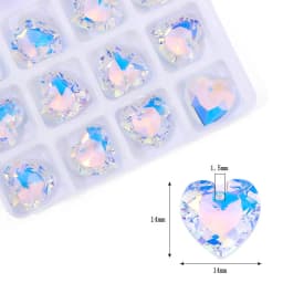 AB Color Crystal Pendant Beads Charms Multi -shape Glass Beads Jewelry Gems Stones for Jewelry Making Supplies DIY Earrings