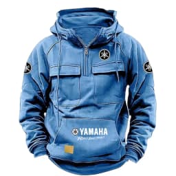 2026 Yamaha Logo Men's High Quality Multi Pocket Hoodie Coat Autumn/Winter Trendy Casual Sports Hoodie Top Hooded Sweatshirt