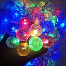 10/20/30/40Led Globe String Lights Fairy Lights Battery Operated String Lights Waterproof For Party Patio Garden Christmas Decor