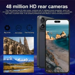 K-Touch 5G Smartphone 17 Pro Max 22G+2TB Cell Phone 7.3inch Full Display Mobile Phones Face Recognition 16+48MP Camera 5G Dual Sim 7800mAh Battery Android 15 Cellphones