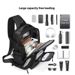 Cross Shoulder Bag Man Chest Bag Waterproof Tactical Waist Messenger Bag Zipper Fashion Outdoor