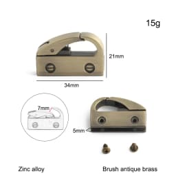 10/50/100PCS Metal Bag Side Hanger Square Ring For Handbag Strap Side Carabiner Clip Hook Chain Connector Buckle Accessories