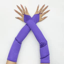 Women Satin Hook Finger Long Fingerless Gloves Bride's Wedding Dress Performance Party Retro Style Opera Etiquette Accessories