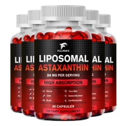 Liposomal Astaxanthin Capsules, with Phosphatidylcholine, Support Antioxidant, Brain, Eye, Cardiovascular, Joint & Skin Health