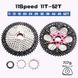 SUNSHINE MTB Cassette Shimano Deore M5100 11 Speed 52T 50T 46T 42T Mountain Bike 11V K7 42T 51T 11S Sprocket Bicycle Ratchet