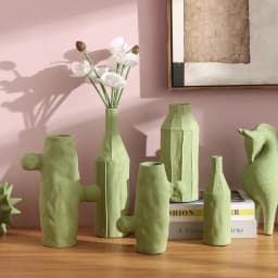 Creative Cactus Ceramic Vase Simulated Cactus with Polka Dots Flower Vase Floral Flowerpot Room Decoration Accessories