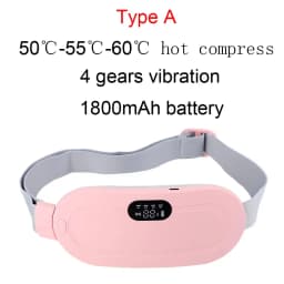Electric Menstrual Period Massager Heating Massage Pad Belt for Female Waist Abdominal Lumbar Warm Belt Massage Device Vibration