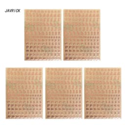 5 Sheets Letter Sticker Alphabet Sticker Self Adhesive Copper Letter Stickers
