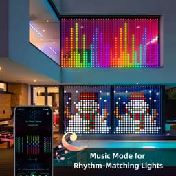2PCS Smart Curtain Lights LED RGB String Lights with Music Sync APP Remote Control Fairy Lights for Bedroom Party Garden Decor