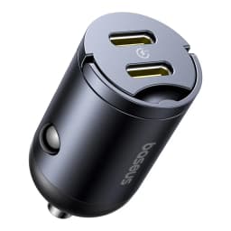 Baseus 30W Car Charger Fast Charging Dual Port USB Type-C PD QC FCP AFC For iPhone 17 16 15 Samsung S24 S25 Xiaomi Huawei Tablet