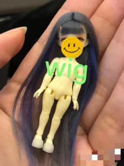 5cm mini mermaid doll hair custom hair mini BJD doll hair