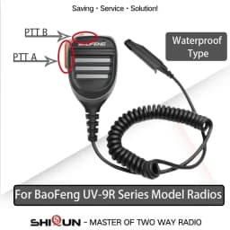 Baofeng UV-13Pro Waterproof Microphone Shoulder Speaker UV-9R PRO 2 Pins for Walkie UV-5R/UV-82/UV-16/TH UV8000D Two Way Radio