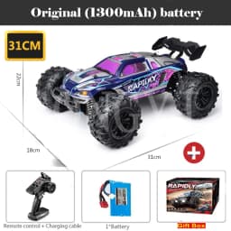 50 or 80KM/H Rc Cars 1/16 Off Drift Road 4WD with LED 2.4G Waterproof Remote Control Monster Truck for Adults and Kids Toy Gift