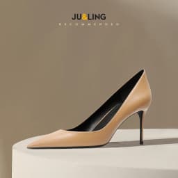 Temperament Pointed Wine Red High Heels Women's Soft Leather Single Shoes Shallow Mouth New Fashionable High Heels Single Shoes