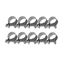 10Pcs Stainless Steel Mini Fuel Line Pipe Hose Clamp Clip 6mm‑20mm Optional Size Hose Clamp Pipe Clip Hose Fastener Hose Clips