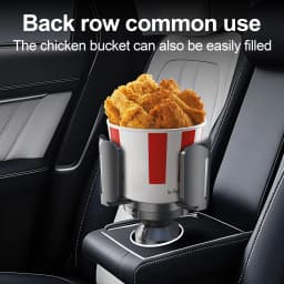 Upgraded 64oz Large Cup Holder Expander with Coaster for Car, Expandable Cup Holder Adapter with Adjustable Base