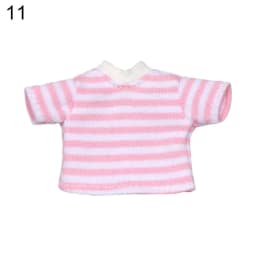 Doll Clothes Suits Stripe Shirt for 1/12 BJD Doll Clothes OB11 Doll T-shirt 1/11 Doll Panties Doll Cotton Socks Doll Accessories