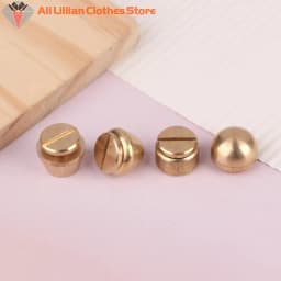 5Set High Quality Solid Brass Rivet And Screws DIY Leather Bag Decoration Suitcase Botton Feet Rivet Accessories
