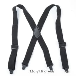 Heavy Duty Work Suspenders for Men X-Back Gripper Clasps Adjustable Strap Fully Elastic Adult Widen Men's Suspender