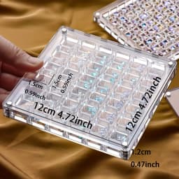 Clear Acrylic Magnetic Display Case 36-Grid Transparent Organizer for Seashells Starfish Jewelry Trinkets Jewelry Making Display